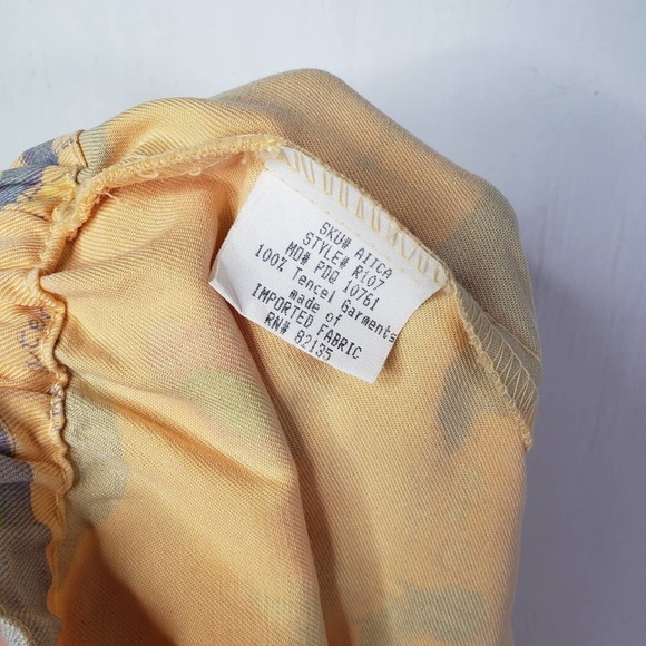 Fresh Produce Tencel 2pc Set Outfit Button Front Top Capris S Light Orange - Picture 14 of 14